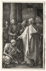 Piotr i Jan uzdrawiają kalekę przy bramie świątyni autorstwa Albrecht Dürer