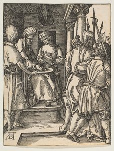 Piłat umywa ręce, z Małej pasji, ok. 201 1509. autorstwa Albrecht Dürer