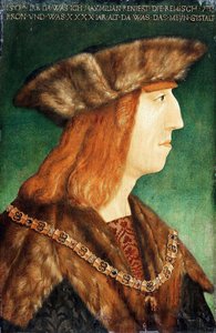 Portret cesarza Maksymiliana I 1459-1519, po 1504 autorstwa Albrecht Dürer