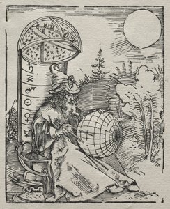 Ptolemeusz z niebiańskim globusem, 1504. autorstwa Albrecht Dürer
