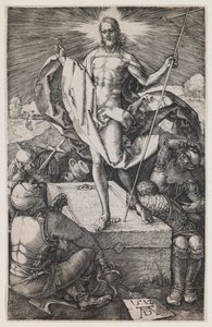 Zmartwychwstanie, z cyklu „Wyryta pasja” autorstwa Albrecht Dürer