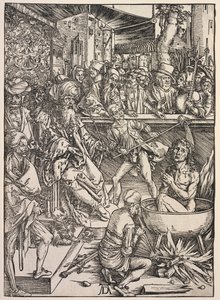 Objawienie św. Jana: męczeństwo św. Jana autorstwa Albrecht Dürer