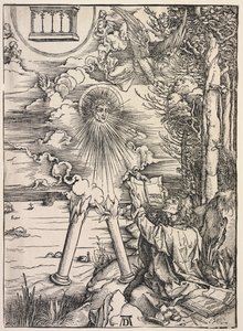 Objawienie św. Jana: św. Jan pożerający księgi, 1511. autorstwa Albrecht Dürer