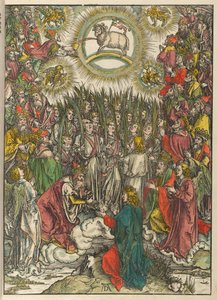 Objawienie Świętego Jana: Adoracja Baranka autorstwa Albrecht Dürer