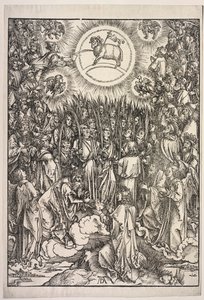 Objawienie św. Jana: Adoracja Baranka, 1511. autorstwa Albrecht Dürer