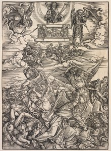 Objawienie św. Jana: Cztery anioły niszczące autorstwa Albrecht Dürer
