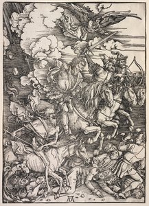 Objawienie św. Jana: Czterej Jeźdźcy autorstwa Albrecht Dürer