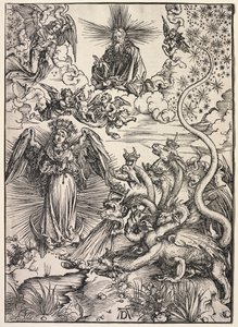 Objawienie św. Jana: Niewiasta obleczona w Słońce autorstwa Albrecht Dürer
