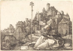 Św. Antoni czytanie autorstwa Albrecht Dürer