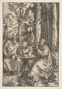Św. Antoni i Św. Paweł na pustyni, ca. 1503. autorstwa Albrecht Dürer