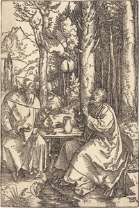 Św. Antoni i Św. Paweł na pustkowiu autorstwa Albrecht Dürer