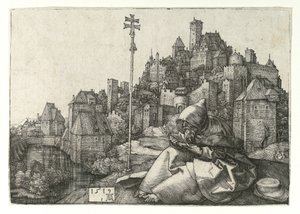 Czytanie św. Antoniego. 1519 autorstwa Albrecht Dürer