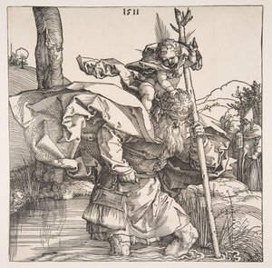 Święty Krzysztof, 1511. autorstwa Albrecht Dürer