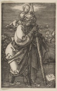 Święty Krzysztof zwrócony w lewo, 1521. autorstwa Albrecht Dürer