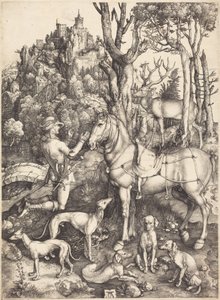 Święty Eustachy autorstwa Albrecht Dürer