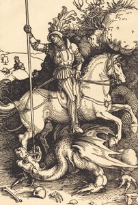 Święty Jerzy zabijający smoka, 15011504. autorstwa Albrecht Dürer