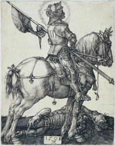 Święty Jerzy na koniu (Bartsch 54) autorstwa Albrecht Dürer