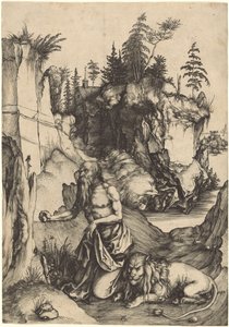 Święty Hieronim pokutnik na pustkowiu autorstwa Albrecht Dürer