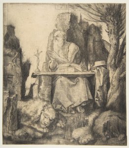 Święty Hieronim przy ogłowionej wierzbie autorstwa Albrecht Dürer