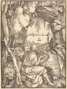 Święty Hieronim w jaskini autorstwa Albrecht Dürer