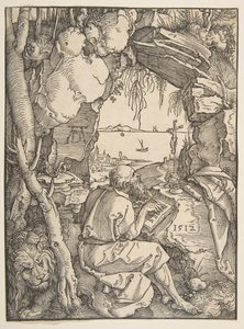 Święty Hieronim w jaskini, 1512. autorstwa Albrecht Dürer