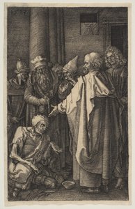 Św. Piotr i Św. Jan u Bramy Świątyni, z Męki Pańskiej, 1513. autorstwa Albrecht Dürer