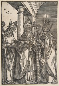 Święci Mikołaj, Ulrich i Erasmus.n.d. autorstwa Albrecht Dürer