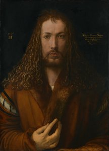 Autoportret w futrzanej spódnicy, 1500. autorstwa Albrecht Dürer