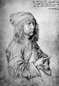 Autoportret w wieku trzynastu lat, 1484, 1936 autorstwa Albrecht Dürer