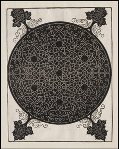 Szósty węzeł, 7 małych systemów sęków z czarnymi środkami, ok. 1506 autorstwa Albrecht Dürer