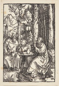 Św. Antoni odwiedza św. Pawła na pustyni autorstwa Albrecht Dürer