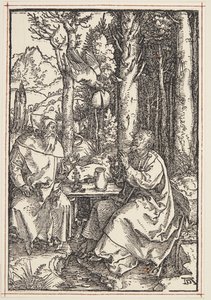 Św. Antoni odwiedza św. Pawła na pustyni autorstwa Albrecht Dürer