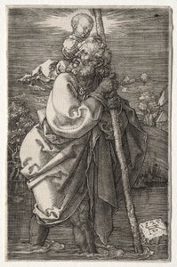 Św. Krzysztof, zwrócony w lewo, 1521. autorstwa Albrecht Dürer