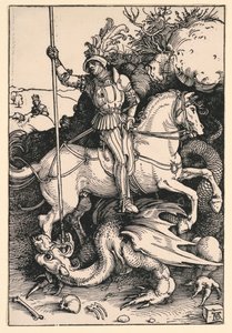 Św. Jerzy zabija dr autorstwa Albrecht Dürer