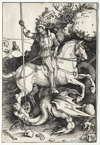 Św. Jerzy zabija smoka autorstwa Albrecht Dürer