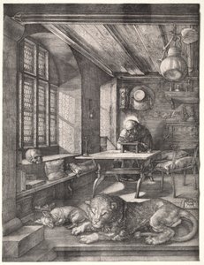 Św. Hieronim w swoim gabinecie, 1514. autorstwa Albrecht Dürer