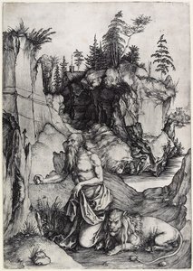 Św. Hieronim w pokucie 1497 autorstwa Albrecht Dürer