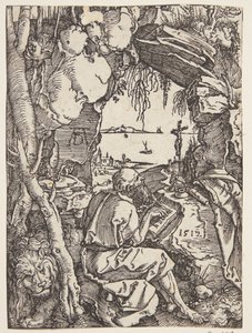 Św. Hieronim w jaskini autorstwa Albrecht Dürer