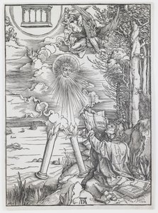 Św. Jan pożerający księgę, z „Apokalipsy” autorstwa Albrecht Dürer