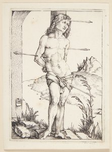 Św. Sebastian przy kolumnie autorstwa Albrecht Dürer