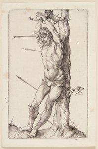 Św. Sebastian przy drzewie autorstwa Albrecht Dürer