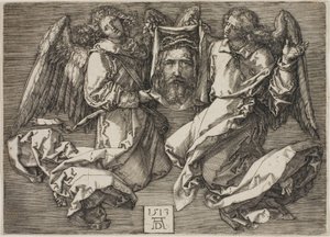 Sudarium wyświetlane przez dwa anioły autorstwa Albrecht Dürer