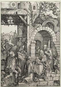 Adoracja Trzech Króli, c. 1501-1503. autorstwa Albrecht Dürer