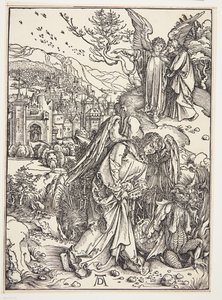 Anioł ukazujący św. Janowi Nową Jerozolimę autorstwa Albrecht Dürer