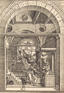 Zwiastowanie, c. 15021504. autorstwa Albrecht Dürer