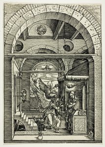 Zwiastowanie, z Życia Dziewicy autorstwa Albrecht Dürer
