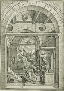 Zwiastowanie, z Życia Dziewicy autorstwa Albrecht Dürer