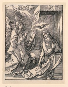 Zwiastowanie, z serii Mała pasja autorstwa Albrecht Dürer