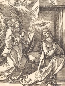 Zwiastowanie prawdopodobnie ok. 15091510. autorstwa Albrecht Dürer