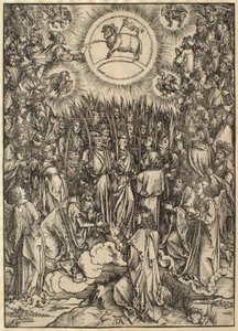 Apokalipsa: Adoracja Baranka autorstwa Albrecht Dürer